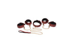 XR Brands Master Series Bondage Play Sex Toy Set 6 Piece Burgundy