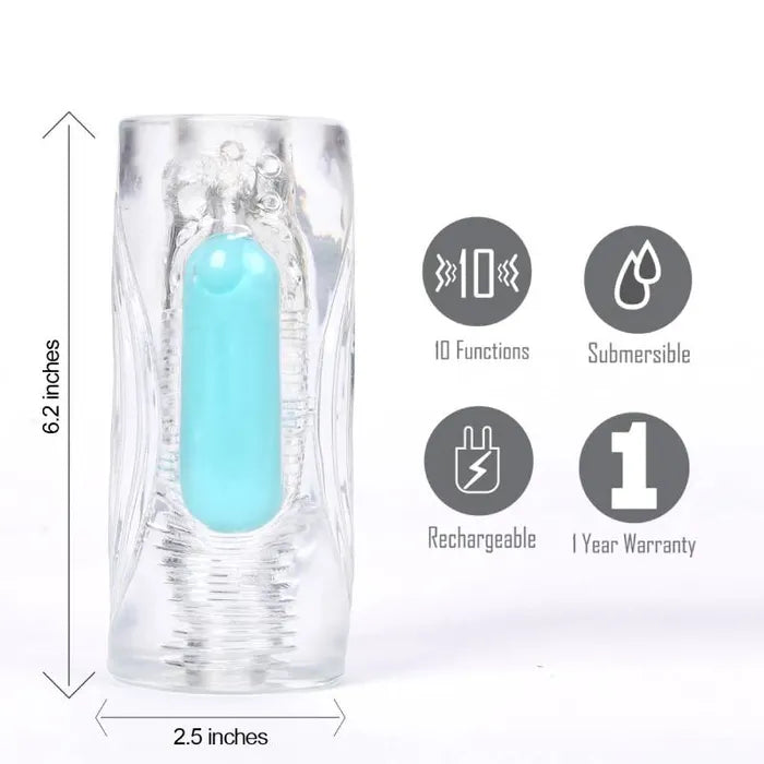 Maia Aster Vibrating Stroker Sleeve Clear Maia Toys Main image