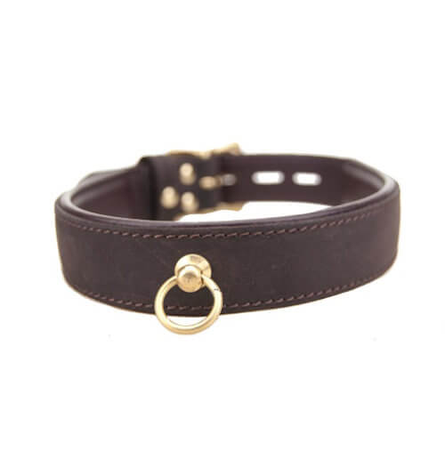 Bound  Nubuck Leather Choker With 'O' Ring Main image