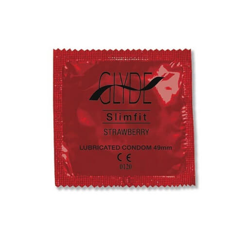 Glyde Ultra Slimfit Strawberry Flavour Vegan Condoms 100 Bulk Pack Main image