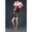 Moonlight Lingerie Asymmetric Style Crochet Mini Dress Black One Size