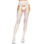 Leg Avenue Heart Net Suspender Tights White