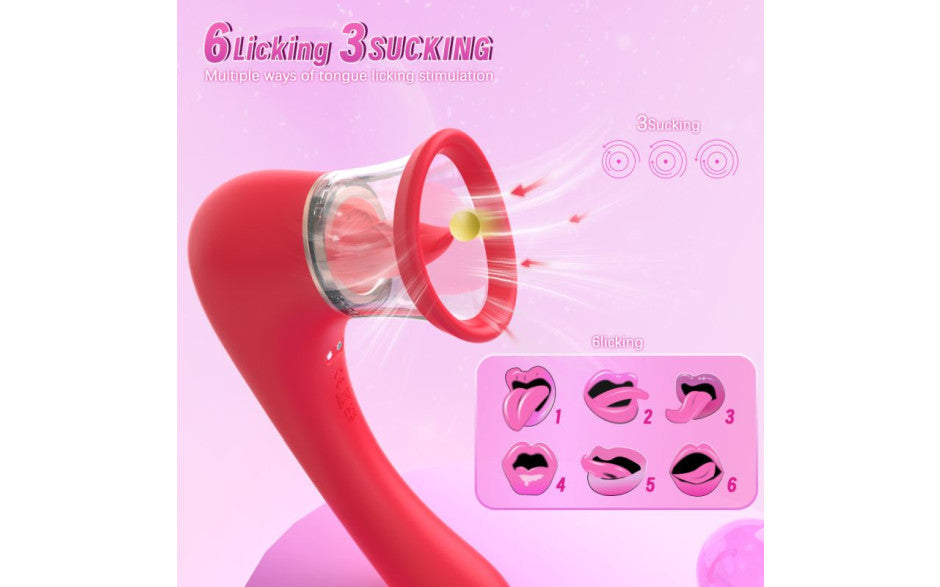 S Hande Trumpet 3 In 1 Sucking Licking Vibrating Vaginal Stimulator Secondary image