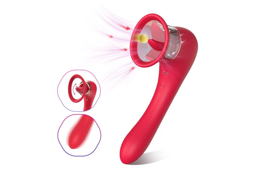 S Hande Trumpet 3 In 1 Sucking Licking Vibrating Vaginal Stimulator Main image